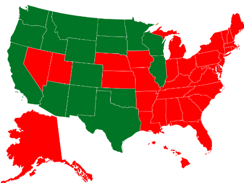 My colored USA map remix
