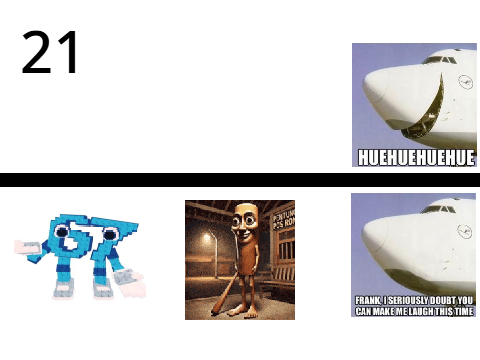 747 laughing at... (meme template, change the memes already there)