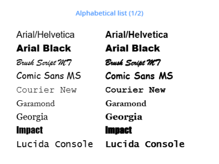 fonts
