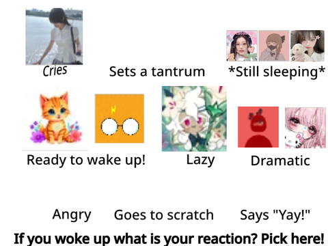 If you woke up what is your reaction?