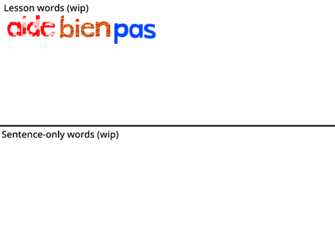interactive endless French words (400TH PROJECT)