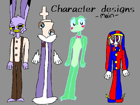 Character designs for main characters in We'll meet again