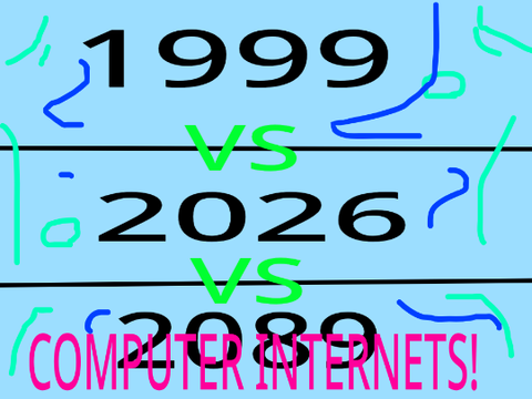 1999 VS 2026 VS 2089 Computer Internet! (Animation) Collab With Flame372!