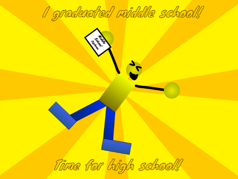 I graduated middle school!