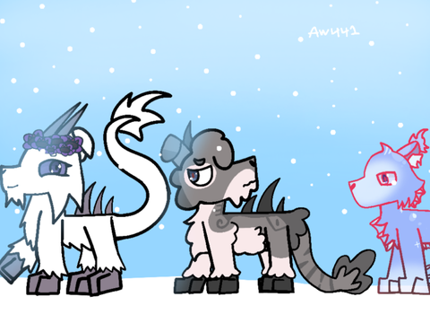 Revenge/Attack for Haunted’Hollow, Snow’Speck, and Chalcedony’Paw