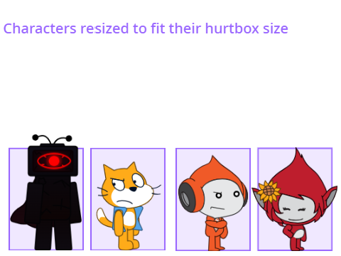 Takeover Hurtboxes sizes