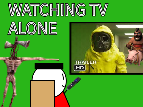 Watching TV alone