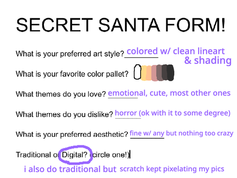 SECRET SANTA FORM! remix