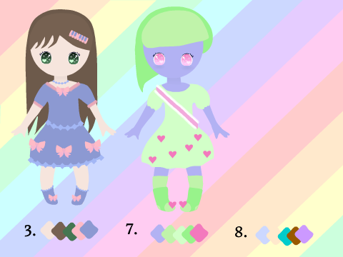 ~∞ Palette Contest (Open) Entries for #3, #7, and #8 ∞~