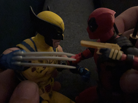 Posed my Deadpool and Wolverine legends
