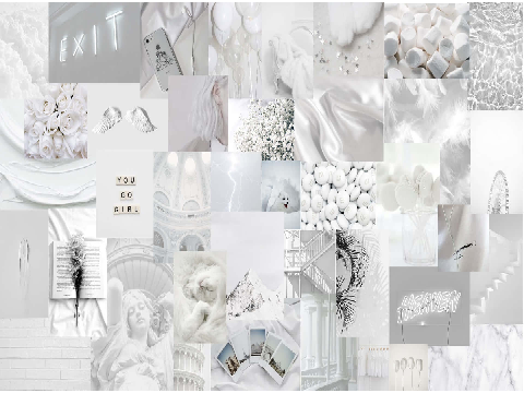 White aesthetic banners