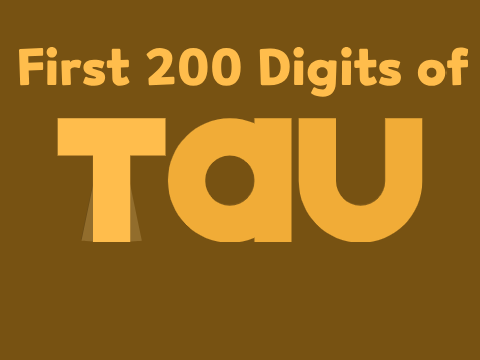 First 200 Digits of Tau
