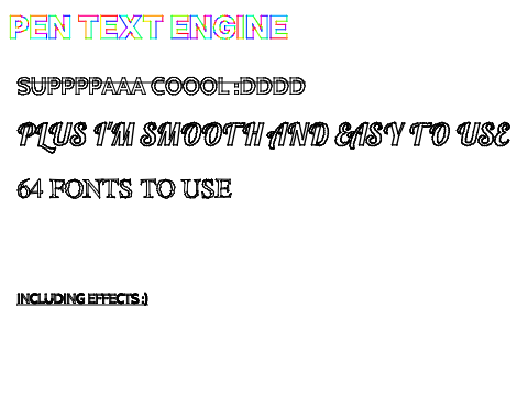 Pen Font Text Engine