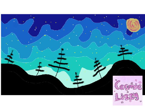 Starry Forest Night
