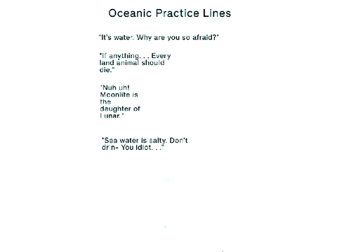 First wave of practice lines!