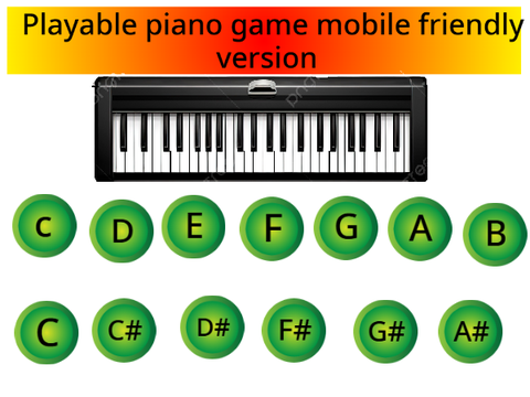 Playable piano mobile friendly version