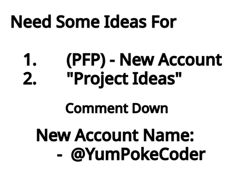 New Account Soon!