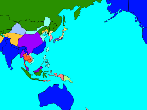 各国ノ勢力圏地図