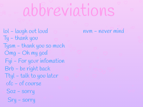 abbreviations