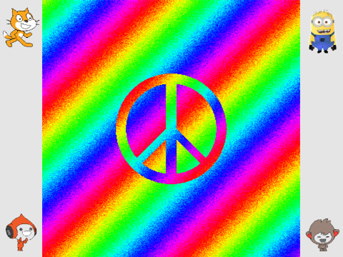 1 Line Challenge Spray Paint Peace