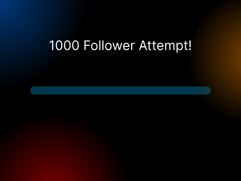 1000 Follower attempt