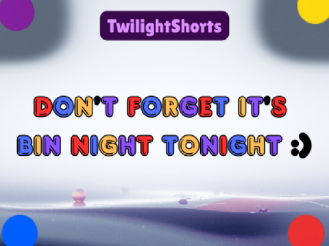 Doooon't Forget...It's Bin Night Tonight!