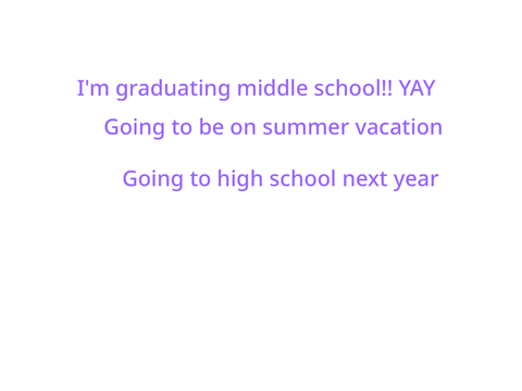 I’m graduating 