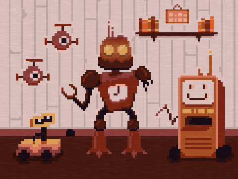 Panic in the Parlor [pixel art]