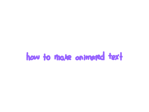 how to make animated wiggle text!