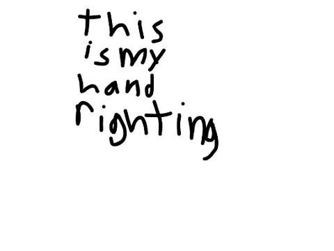 what my hand righting looks like
