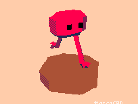 Piku in PicoCAD (PikuCAD?)