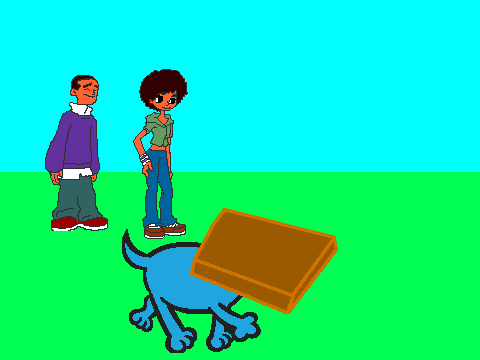 Dog with a box on his head Music Video