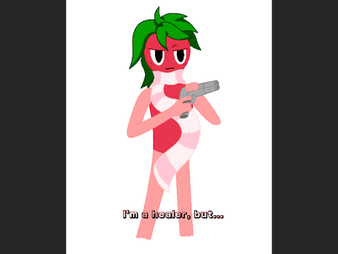 The "I'm a healer, but..." meme thing except it's not finished cuz I have other stuff to do