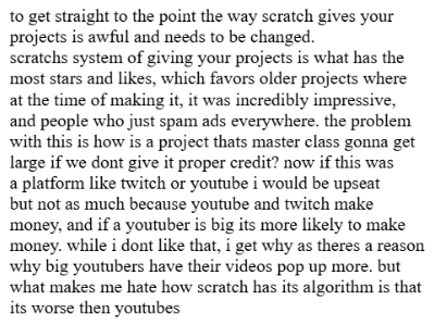 Why scratches algorithm is awful