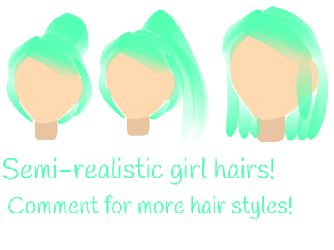 Semi-realistic hair - Girls