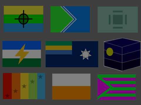 Flag banders with a sound similar to that of polyforms