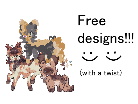 Free designs (with a twist)