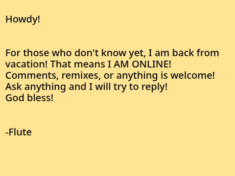 I'm back!