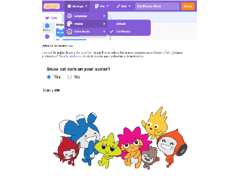 Actualización en Scratch