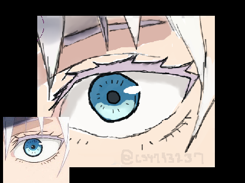 I remade the six eyes drawing from before remix