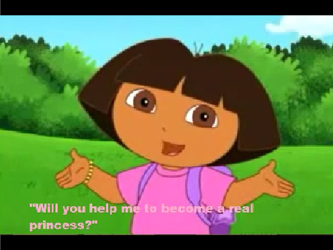 Glitter Lucky says "No" to Dora