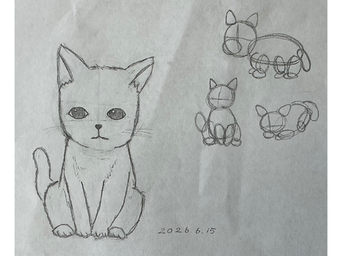 猫描いてみた