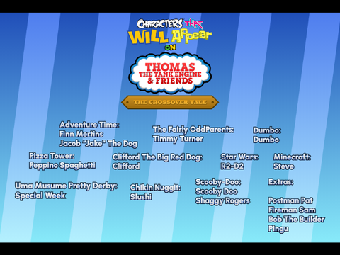 Characters that will appear on Thomas the Tank Engine & Friends: The Crossover Tale