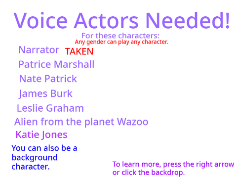 VOICE ACTORS NEEDED: The Time Machine remix