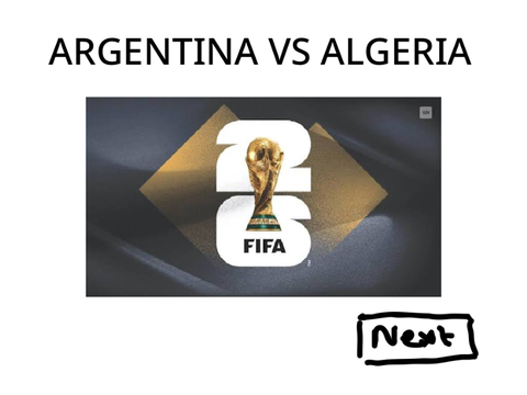 Argentina VS Algeria