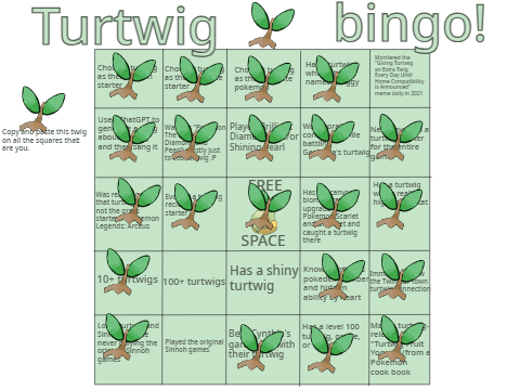 Turtwig Bingo!!