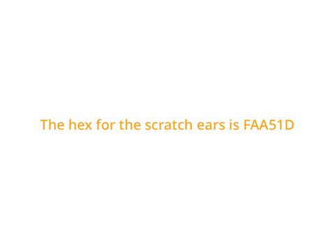 The hex for the scratch ears is FAA51D