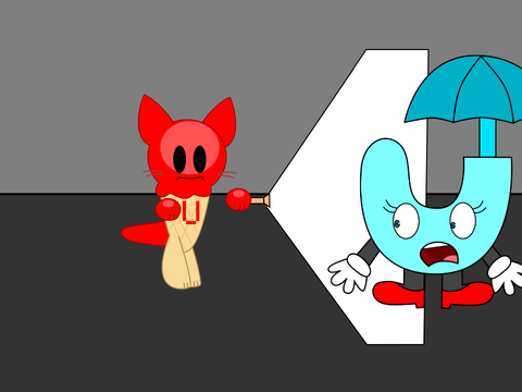 Umbrellon gets vaporized by Uedy's flashlight