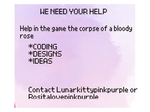 The corpse of a bloody rose HELP NEEDED