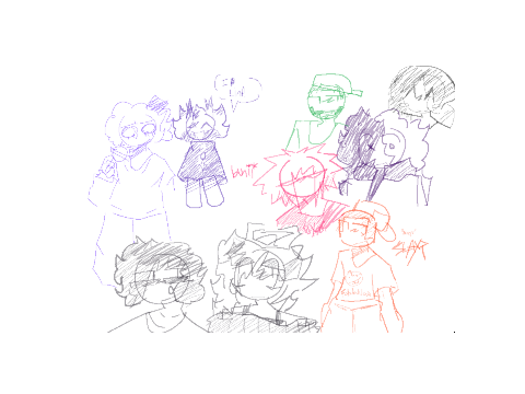 hey I'm pretty happy rn so here's some doodles